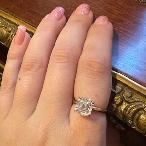 .925 stamped Moissanite Ring
